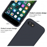 Matte Black Shockproof Slim Back Case For iPhone 7/8/SE Slim Fit Look